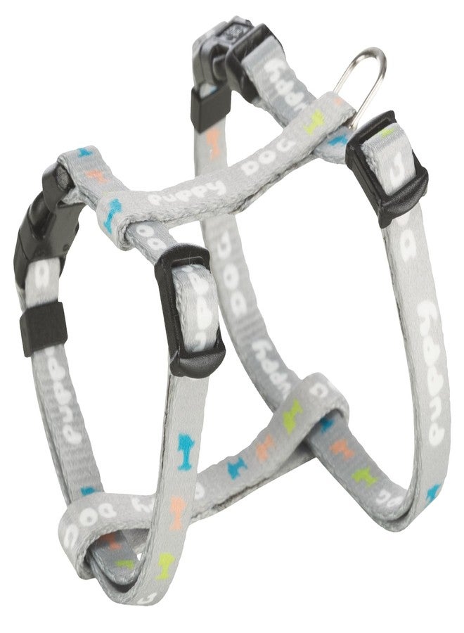 Trixie Junior Puppy Harness with Leash, S-M: 23-34 cm/8 Mm, 2.00 M, Light Grey - Image 1